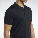 رجال أسود قميص بولو جاهز للتمارين الرياضية Reebok 0NZ0F1228 - Image 5