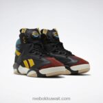 رجال الأسود الأساسي / السمور الداكن / الأزرق الفاخر ستريت فايتر شق عتاق احذية كرة السلة Reebok 0NZ0F1024 - Image 4