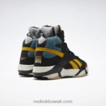 رجال الأسود الأساسي / السمور الداكن / الأزرق الفاخر ستريت فايتر شق عتاق احذية كرة السلة Reebok 0NZ0F1024 - Image 5
