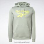 رجال الانسجام الأخضر كنزة بغطاء للرأس بشعار الماركة Reebok 0NZ0F1278 - Image 5