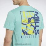 رجال البط البري شبه الكلاسيكي تي شيرت بطبعة ليز ميلز Reebok 0NZ0F1313 - Image 4