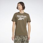رجال الجيش الأخضر تي شيرت بشعار الماركة Reebok 0NZ0F1161
