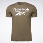رجال الجيش الأخضر تي شيرت بشعار الماركة Reebok 0NZ0F1161 - Image 6