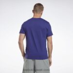 رجال جريئة الأرجواني تي شيرت بشعار الماركة Reebok 0NZ0F1348 - Image 4