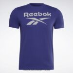 رجال جريئة الأرجواني تي شيرت بشعار الماركة Reebok 0NZ0F1348 - Image 7