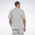 رجال رمادي نقي 3 هوية ناقلات تي شيرت Reebok 0NZ0F1271 - Image 3