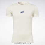 رجال كلاسيكي أبيض تي شيرت ليس ميلز ميوكنيت Reebok 0NZ0F1332 - Image 6