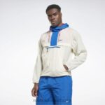 رجال كلاسيكي أبيض سترة أنوراك خفيفة الوزن منسوجة Reebok 0NZ0F1230
