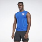رجال ناقلات الأزرق أكتيفشيل بلا أكمام تي شيرت Reebok 0NZ0F1307
