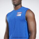 رجال ناقلات الأزرق أكتيفشيل بلا أكمام تي شيرت Reebok 0NZ0F1307 - Image 4