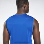 رجال ناقلات الأزرق أكتيفشيل بلا أكمام تي شيرت Reebok 0NZ0F1307 - Image 5
