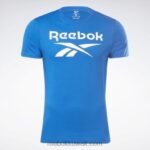 رجال ناقلات الأزرق / الأبيض تي شيرت بشعار الماركة Reebok 0NZ0F1193 - Image 6
