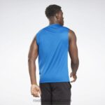 رجال ناقلات الأزرق تي شيرت تقني بدون أكمام للتدريب Reebok 0NZ0F1178 - Image 3