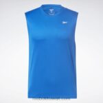 رجال ناقلات الأزرق تي شيرت تقني بدون أكمام للتدريب Reebok 0NZ0F1178 - Image 6