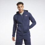 رجال ناقلات البحرية سترة بقلنسوة بسحاب كامل Reebok 0NZ0F1192