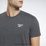 رجال هيذر رمادي غامق تي شيرت كلاسيكيات الهوية Reebok 0NZ0F1209 - Image 4