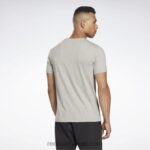 رجال هيذر رمادي متوسط تي شيرت بشعار الماركة Reebok 0NZ0F1306 - Image 4