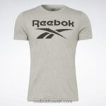 رجال هيذر رمادي متوسط تي شيرت بشعار الماركة Reebok 0NZ0F1306 - Image 8