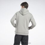 رجال هيذر رمادي متوسط سترة بقلنسوة بسحاب كامل Reebok 0NZ0F1183 - Image 3