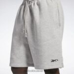 رجال هيذر رمادي متوسط شورت من الصوف لدوري كرة السلة Reebok 0NZ0F1315 - Image 5
