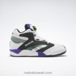 رجال ftwr أبيض / قلب أسود / أخضر داكن شاك فوز مضخة أحذية كرة السلة Reebok 0NZ0F1039