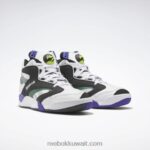 رجال ftwr أبيض / قلب أسود / أخضر داكن شاك فوز مضخة أحذية كرة السلة Reebok 0NZ0F1039 - Image 3