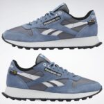 رمادي بارد 6 / أزرق أردواز / أسود أساسي أحذية جلدية كلاسيكية Reebok 0NZ0F39 - Image 3