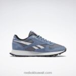 رمادي بارد 6 / أزرق أردواز / أسود أساسي أحذية جلدية كلاسيكية Reebok 0NZ0F39 - Image 4