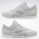 رمادي بارد / رذاذ البحر / أبيض ftwr أحذية نسائية نايلون كلاسيكية Reebok 0NZ0F268 - Image 9