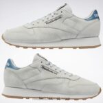 رمادي نقي 2 / رمادي نقي 1 / أزرق فولاذي s23-r أحذية جلدية كلاسيكية Reebok 0NZ0F135 - Image 9