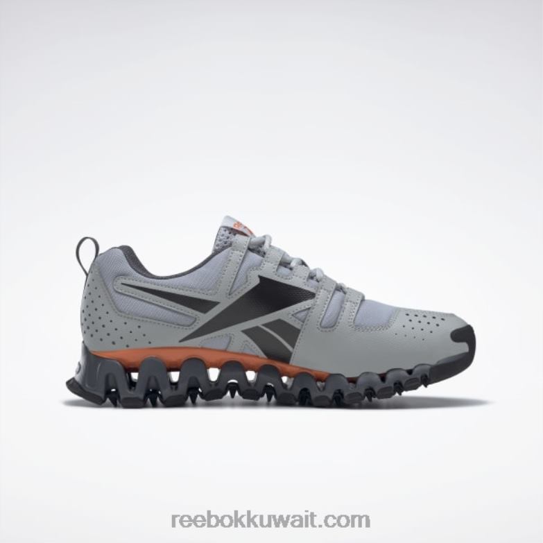 رمادي نقي 3 / رمادي نقي 7 / برتقالي سحق s23-r حذاء زيجويلد تريل 6 للرجال Reebok 0NZ0F1059 - Image 2