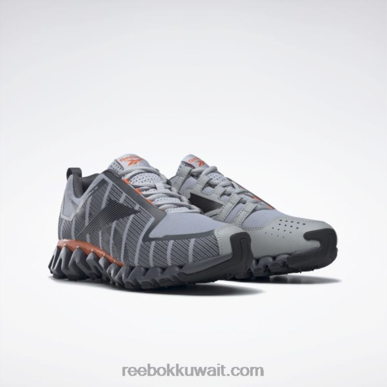 رمادي نقي 3 / رمادي نقي 7 / برتقالي سحق s23-r حذاء زيجويلد تريل 6 للرجال Reebok 0NZ0F1059 - Image 3