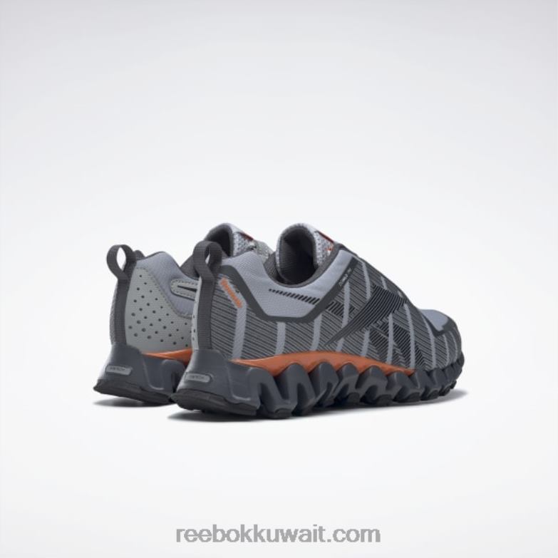 رمادي نقي 3 / رمادي نقي 7 / برتقالي سحق s23-r حذاء زيجويلد تريل 6 للرجال Reebok 0NZ0F1059 - Image 4