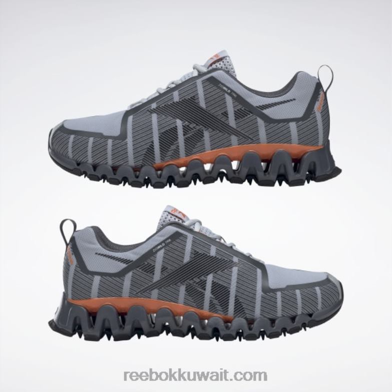 رمادي نقي 3 / رمادي نقي 7 / برتقالي سحق s23-r حذاء زيجويلد تريل 6 للرجال Reebok 0NZ0F1059 - Image 9