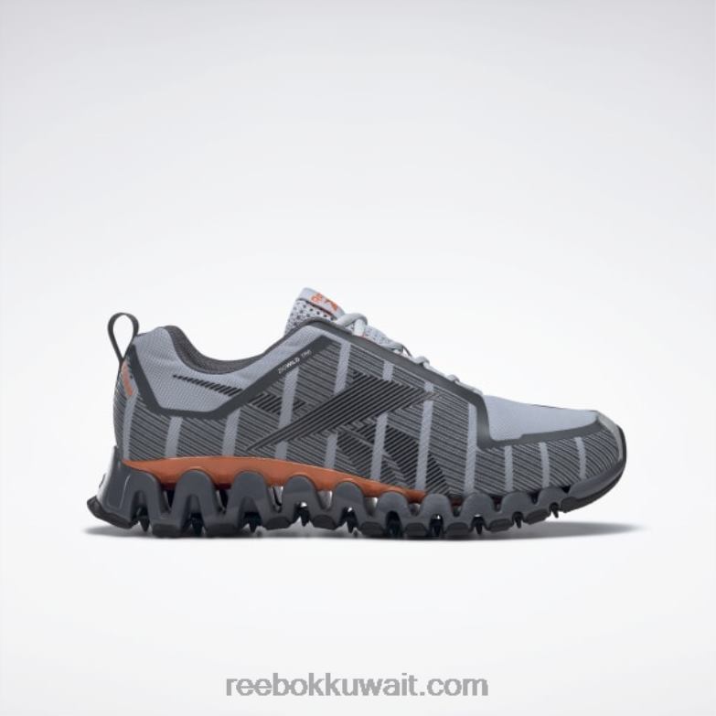 رمادي نقي 3 / رمادي نقي 7 / برتقالي سحق s23-r حذاء زيجويلد تريل 6 للرجال Reebok 0NZ0F1059 - Image 1