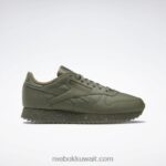 صياد اخضر / نقي رمادي 3 / اخضر جيشي أحذية جلدية كلاسيكية تموج Reebok 0NZ0F238