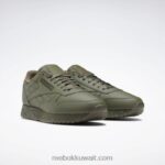 صياد اخضر / نقي رمادي 3 / اخضر جيشي أحذية جلدية كلاسيكية تموج Reebok 0NZ0F238 - Image 3