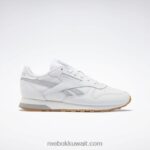فتور أبيض / رمادي بارد 2 / طباشير أحذية نسائية جلدية كلاسيكية Reebok 0NZ0F223