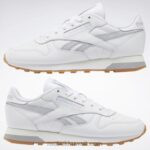 فتور أبيض / رمادي بارد 2 / طباشير أحذية نسائية جلدية كلاسيكية Reebok 0NZ0F223 - Image 9
