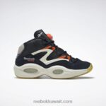 قلب أسود / أبيض كلاسيكي / طباشير سؤال مضخة أحذية كرة السلة Reebok 0NZ0F91
