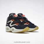 قلب أسود / أبيض كلاسيكي / طباشير سؤال مضخة أحذية كرة السلة Reebok 0NZ0F91 - Image 3