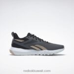 قلب أسود / رمادي نقي 7 / التقى أملس حذاء فليكساجون فورس 4 نسائي للتدريب Reebok 0NZ0F221 - Image 2