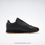 كور أسود / رمادي نقي 5 / ريبوك صمغ المطاط 03 أحذية جلدية كلاسيكية Reebok 0NZ0F78 - Image 2