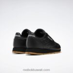 كور أسود / رمادي نقي 5 / ريبوك صمغ المطاط 03 أحذية جلدية كلاسيكية Reebok 0NZ0F78 - Image 4