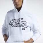 مزيج أبيض هوديي ستريت فايتر برسومات Reebok 0NZ0F363 - Image 5