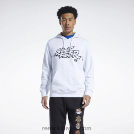 مزيج أبيض هوديي ستريت فايتر برسومات Reebok 0NZ0F363