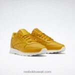 مغرة ساطعة / طباشير أحذية نسائية جلدية كلاسيكية Reebok 0NZ0F239 - Image 3