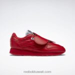 ناقلات الأحمر / الأساسية السوداء حذاء ايمز جلدي كلاسيكي Reebok 0NZ0F486