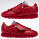 ناقلات الأحمر / الأساسية السوداء حذاء ايمز جلدي كلاسيكي Reebok 0NZ0F486 - Image 9