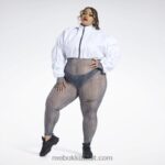 نحيف أبيض جاكيت قصير منسوج كاردي بي (مقاس كبير) Reebok 0NZ0F335 - Image 3